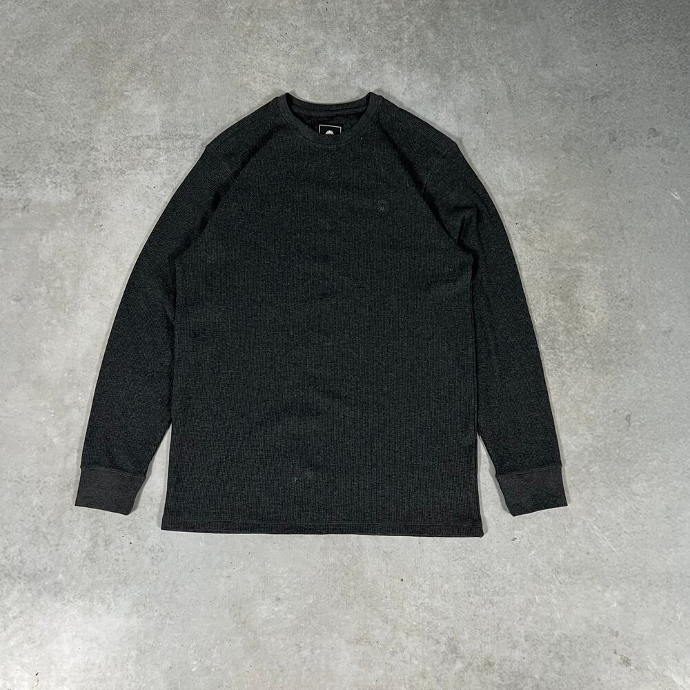 Akademiks Men's Long Sleeve Waffle Knit Shirt Lightweight Sweater XL Crewneck